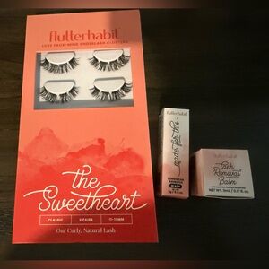 flutterhabit The Sweetheart Classic Lash Set 5 Pairs with black glue and removal